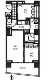 KDXレジデンス南麻布 804 間取り図