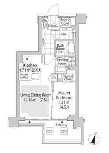 パークフラッツ渋谷神山町 204 間取り図