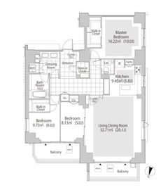 パークフラッツ渋谷神山町 801 間取り図