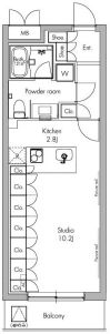 ル・スティル東山 403 間取り図