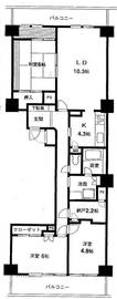 芝浦スクエアハイツ 1202 間取り図