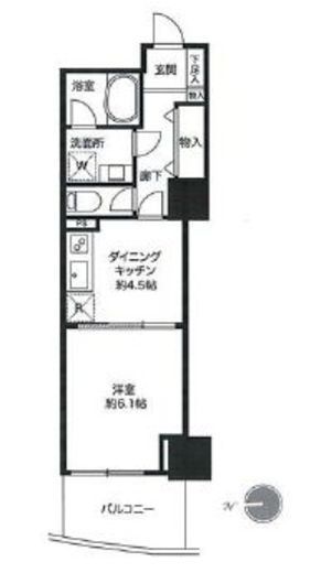 ゲートシティ大崎サウスパークタワー 13階 間取り図