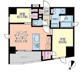 グリーンパーク日本橋小伝馬町 9階 間取り図