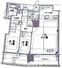 ブリリアタワー池袋 33階 間取り図