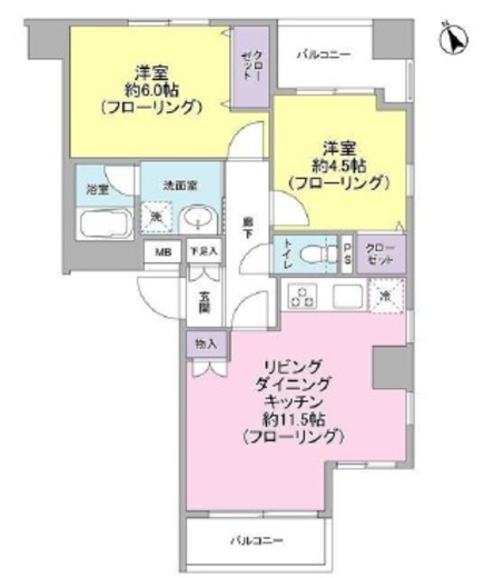 パートナーシップアパートメント 1201 間取り図