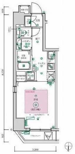 フェルクルールプレスト文京湯島 502 間取り図