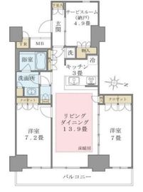 ブリリアイスト東雲キャナルコート 1220 間取り図