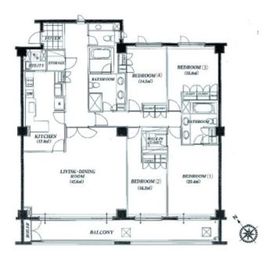 表参道コート (Omotesando Court) 304W 間取り図