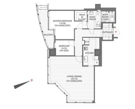 愛宕グリーンヒルズフォレストタワー 1305 間取り図