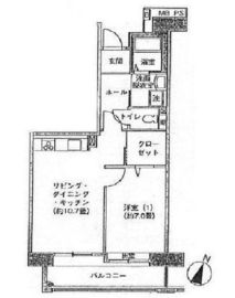 アクティ目黒駅前 1号棟 321 間取り図