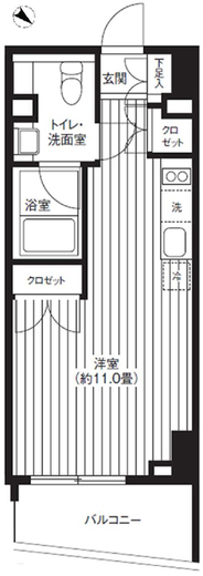 Ti-HIGASHIAZABU 406 間取り図