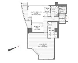 愛宕グリーンヒルズフォレストタワー 1605 間取り図