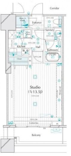 コンシェリア西新宿タワーズウエスト 10階 間取り図