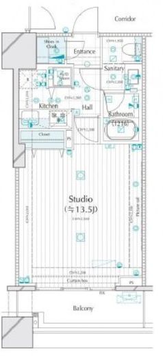 コンシェリア西新宿タワーズウエスト 10階 間取り図