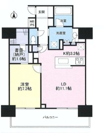 ライオンズ四谷タワーゲート 16階 間取り図