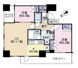 パークタワー池袋イーストプレイス 17階 間取り図