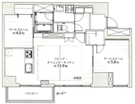 パリオ・アクティフ 2階 間取り図