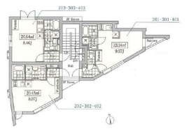 ラピス恵比寿 201 間取り図