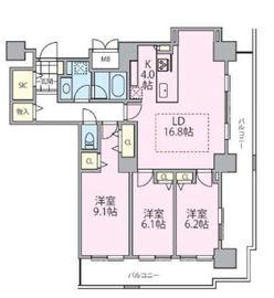 ロイヤルパークスタワー南千住 3213 間取り図