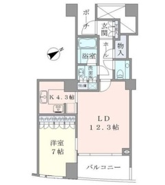 品川Vタワー タワー棟 11階 間取り図