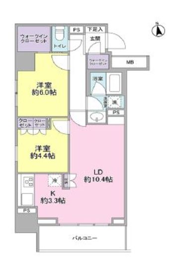 スタイリオ品川中延 508 間取り図