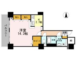 品川シーサイドビュータワー1 1702 間取り図