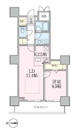 ロイヤルパークスタワー南千住 1106 間取り図