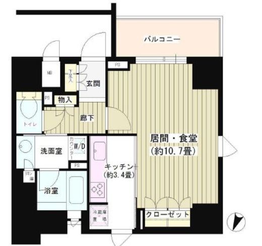 パークハウス二番町 3階 間取り図