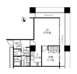 グランパークハイツ 301 間取り図