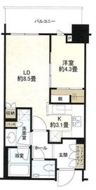 グローバルフロントタワー 12階 間取り図