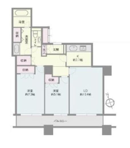 西早稲田パークタワー 4階 間取り図