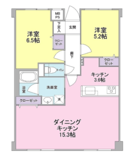 コスモリード学芸大学 503 間取り図