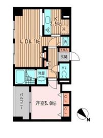 ラポール三田 206 間取り図