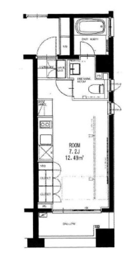 BPRレジデンス人形町 403 間取り図