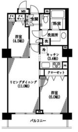 トーキョーオーディアム 3階 間取り図