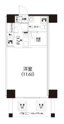 クイズ恵比寿 614 間取り図