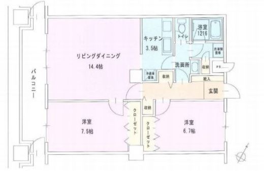 RBM東八重洲レジデンス 1104 間取り図