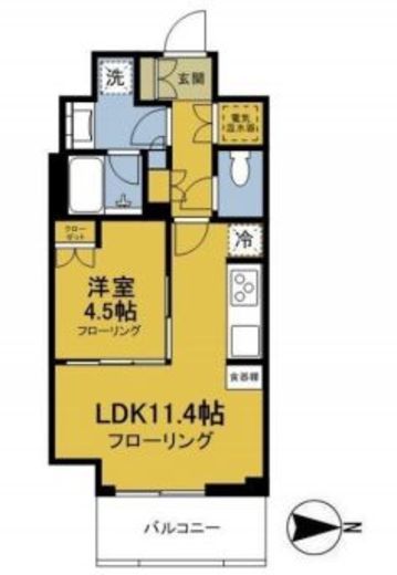 勝どきザ・タワー 13階 間取り図