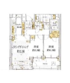 パークコート渋谷大山町ザプラネ 2階 間取り図
