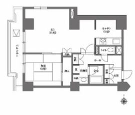 文京グリーンコートビュータワー本駒込 B412 間取り図