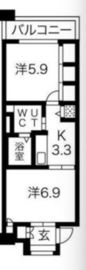 シティコート目黒 3-210 間取り図