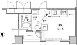 東急セットアップレジデンス恵比寿 1302 間取り図