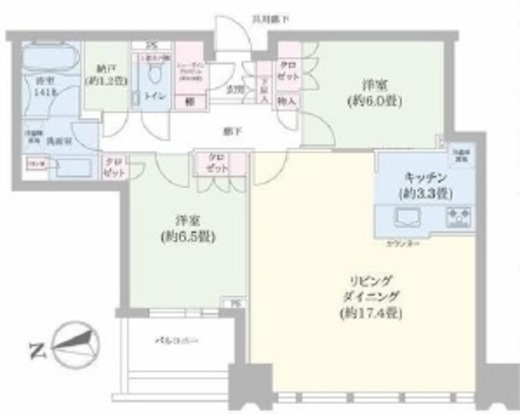 シティタワーズ豊洲ザ・シンボル 40階 間取り図