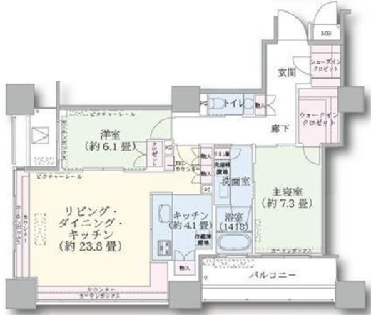 ガレリアグランデ 10階 間取り図