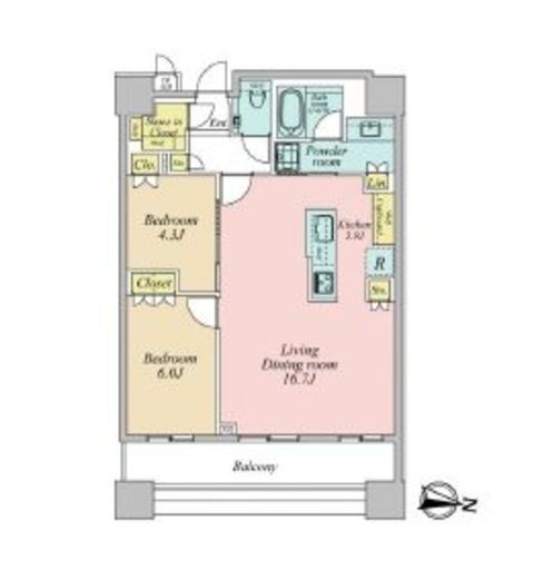 ブリリアタワーズ目黒 3階 間取り図