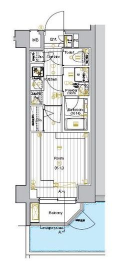 プレミアムキューブ大崎Deux 1階 間取り図