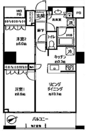 ザ・パークハウス西新宿タワー60 9階 間取り図