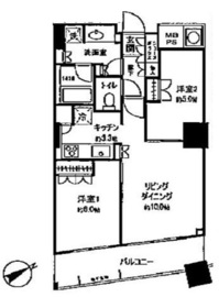 ザ・パークハウス西新宿タワー60 37階 間取り図