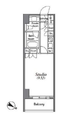 アジリア南麻布J's 403 間取り図