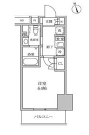 レジディア蒲田4 307 間取り図